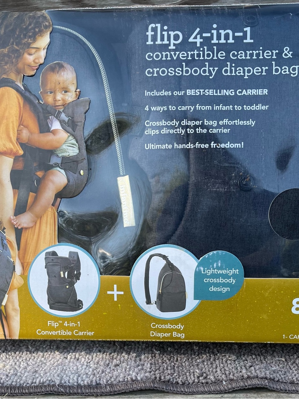 Crossbody diaper bag